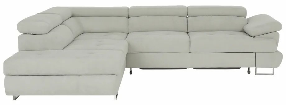 Set canapea cu spaţiu de depozitare, gri deschis, material textil, stânga, BUTON R