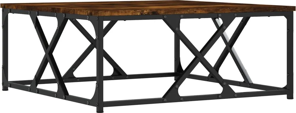 vidaXL Măsuță de cafea, stejar fumuriu, 70x70x30 cm, lemn prelucrat