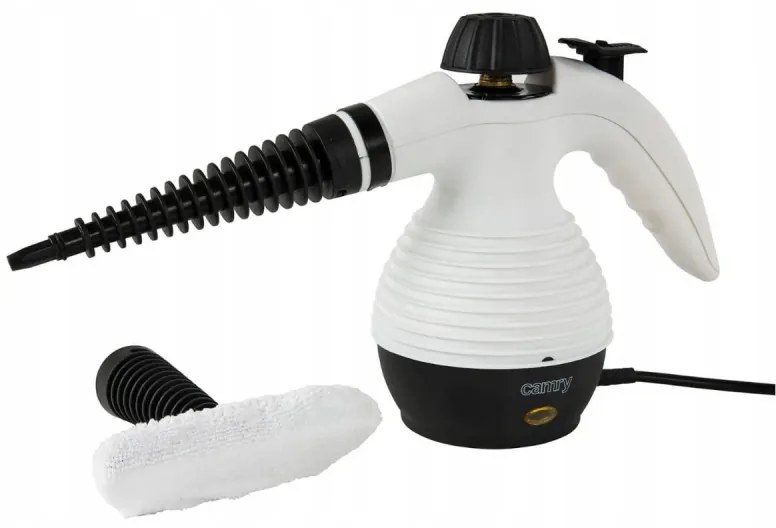 Dispozitiv curatare cu aburi Camry CR 7021, 1050 W, 350 ml, 3,5 bar, Alb/Negru