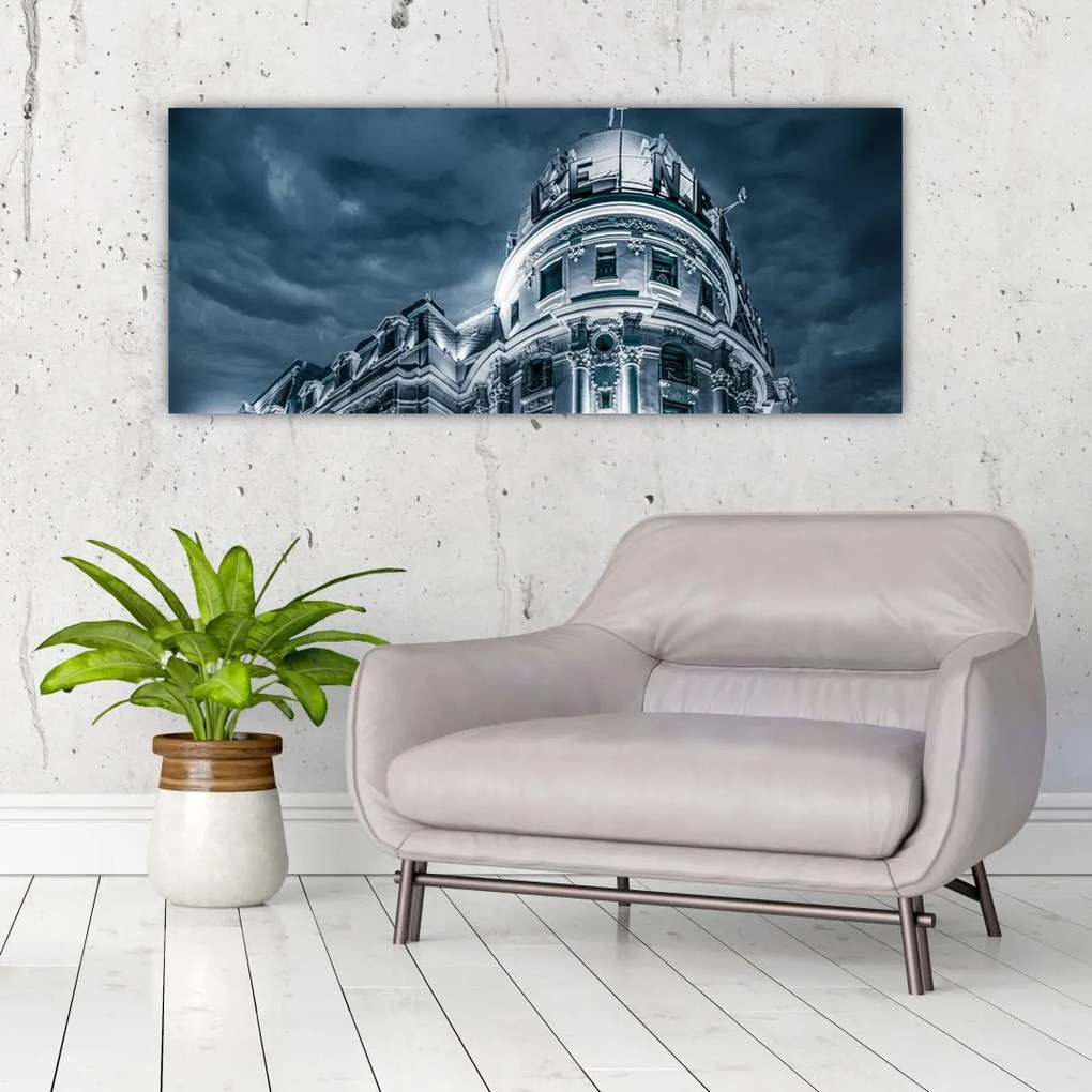 Tablou cu arhitectură în întuneric (120x50 cm)