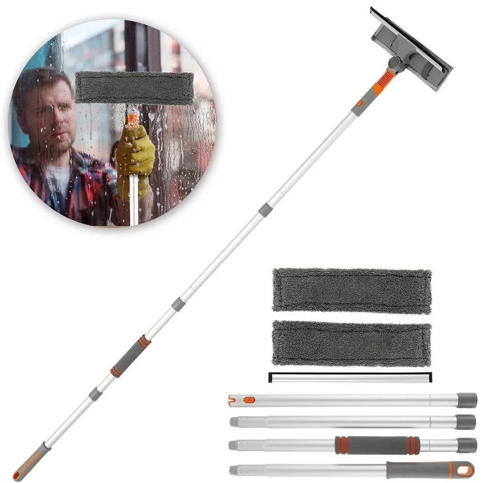Set de spalator de geamuri 2 in 1, cu maner extensibil