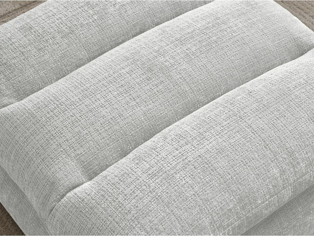 Taburet gri deschis cu tapițerie din chenille Neil – Bobochic Paris