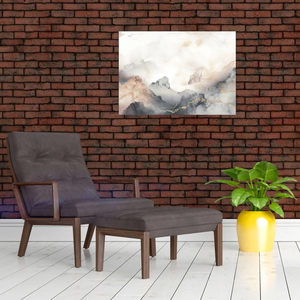 Tablou - Munte abstracție cu textura de marmură (70x50 cm)