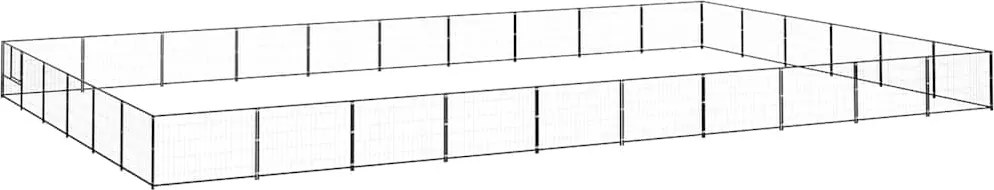 vidaXL Padoc pentru câini, negru, 60 m², oțel