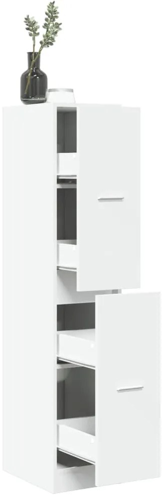 vidaXL Dulap de farmacie, alb, 30x41x144,5 cm, lemn stratificat