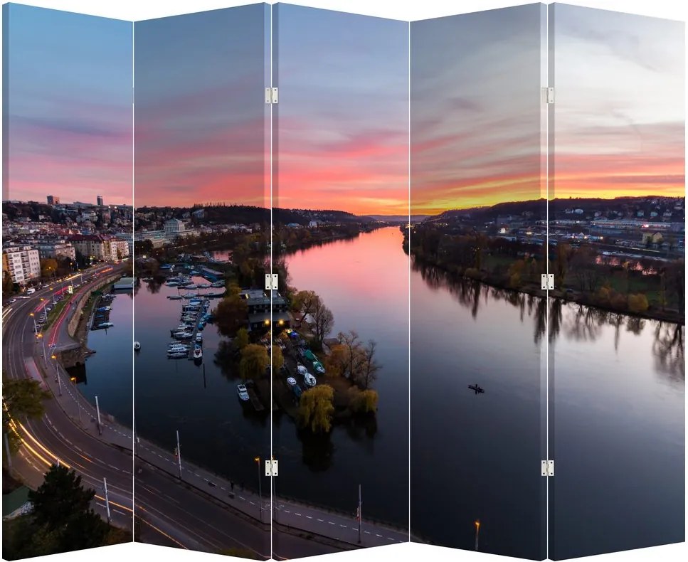 Paravan - Praga nocturnă (210x170 cm)