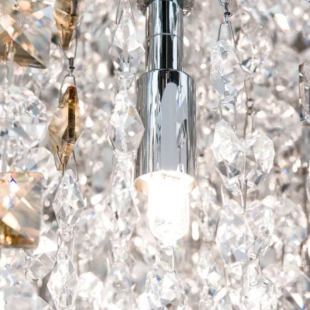 Lustra cristal K9 design elegant de lux CRYSTALRIVER crom