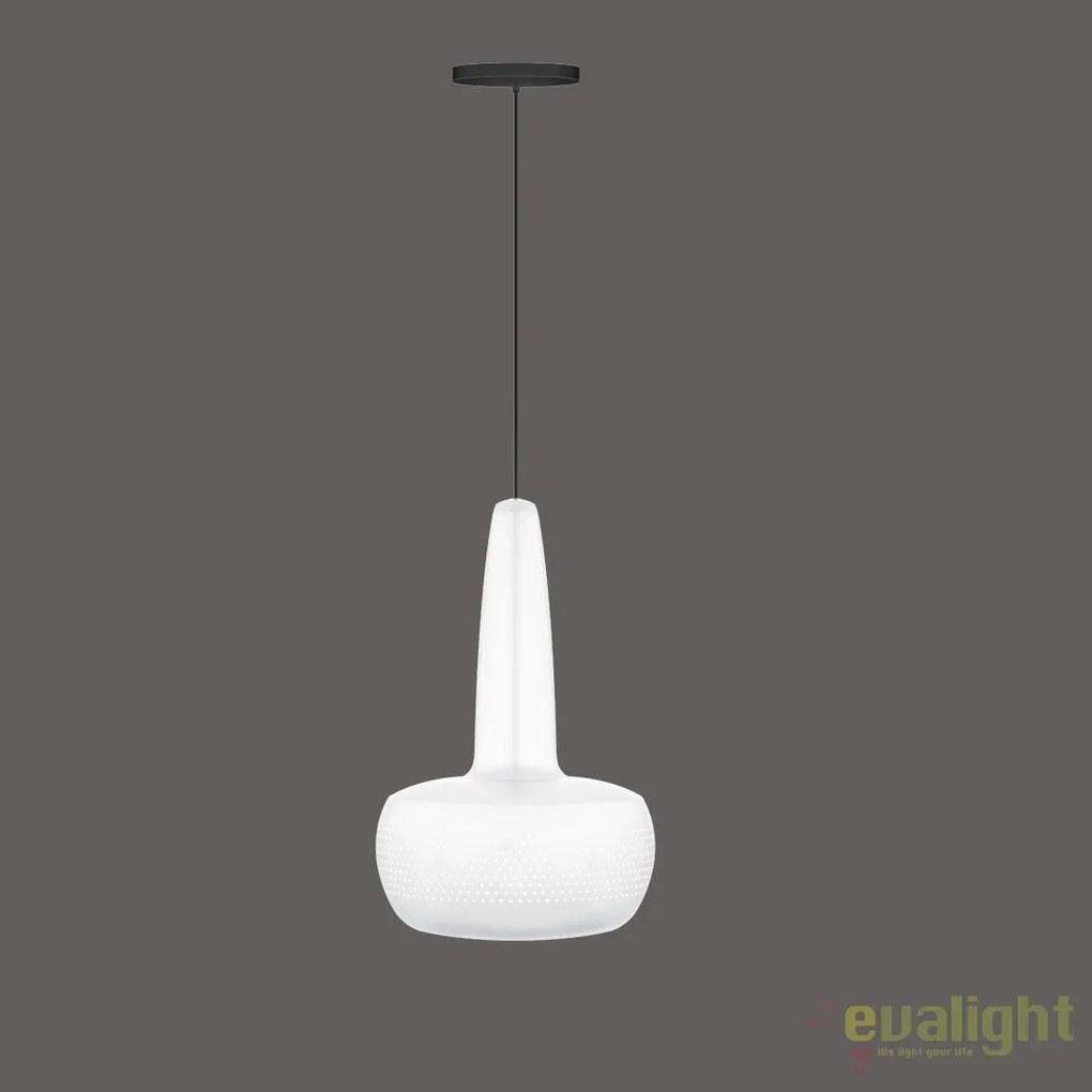 Abajur metalic design retro Clava Matt White