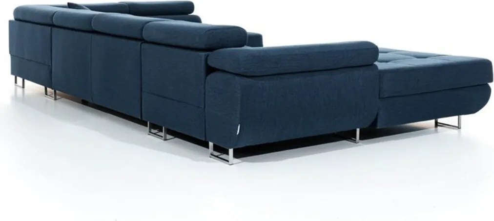 Coltar extensibil dreapta 6 locuri ELTAP, Rod-06, Rodrigo, 345x202x90 cm, lemn/poliester, negru/alb