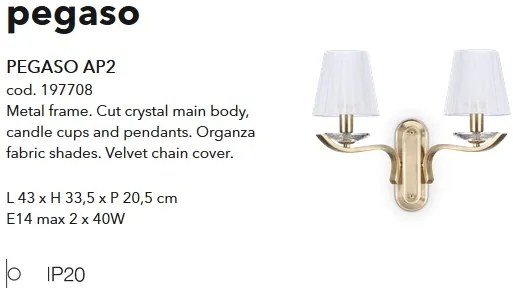 Aplica design modern PEGASO AP2 alama 197708