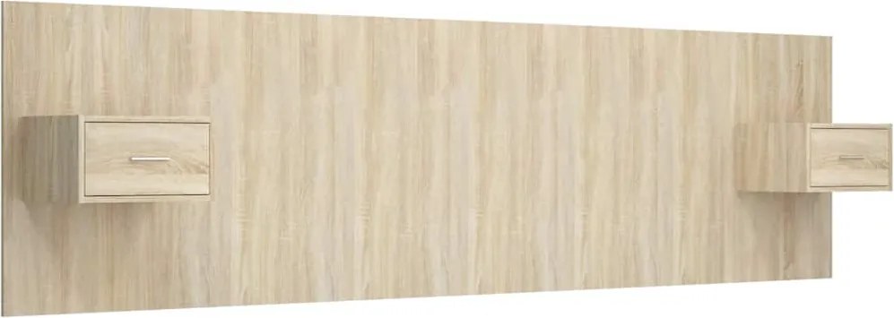 vidaXL Tăblie de pat cu dulapuri, stejar sonoma, lemn prelucrat