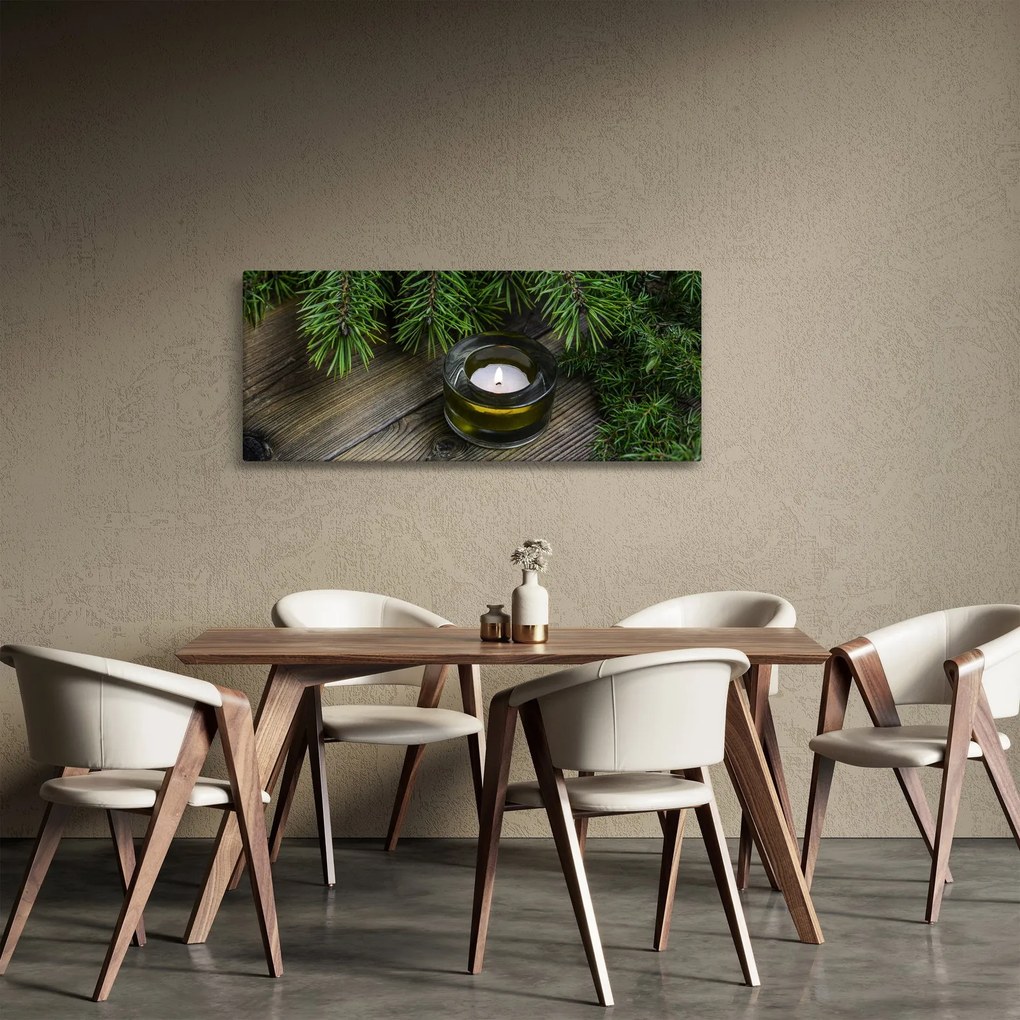 Tablou - lumânare de Crăciun (120x50 cm)