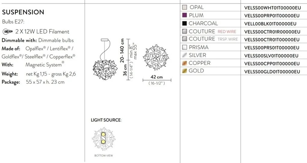 Lustra design unicat realizat manual Veli Charcoal, 42cm