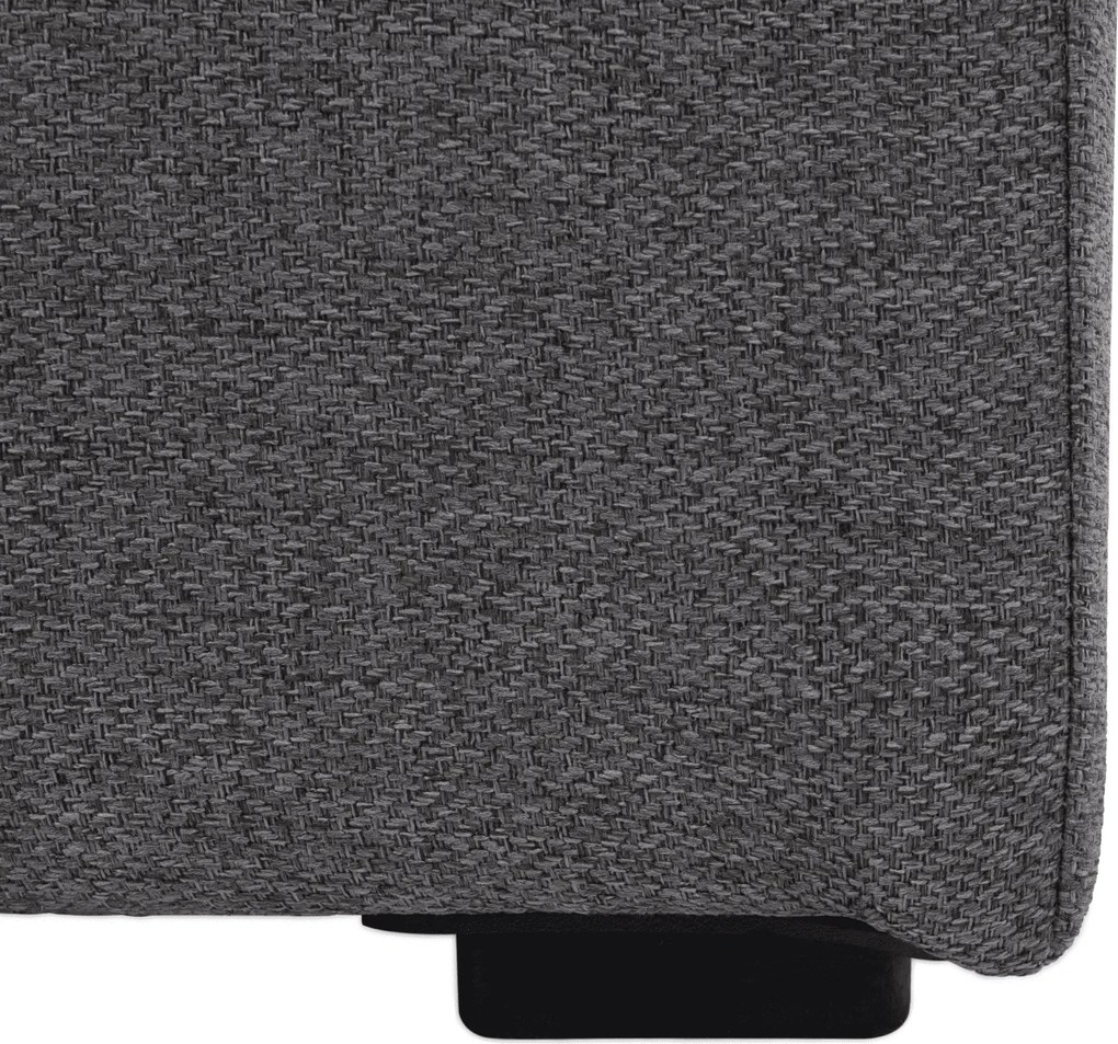 Pat boxspring, 160x200, ţesătură gri, KAMILIA