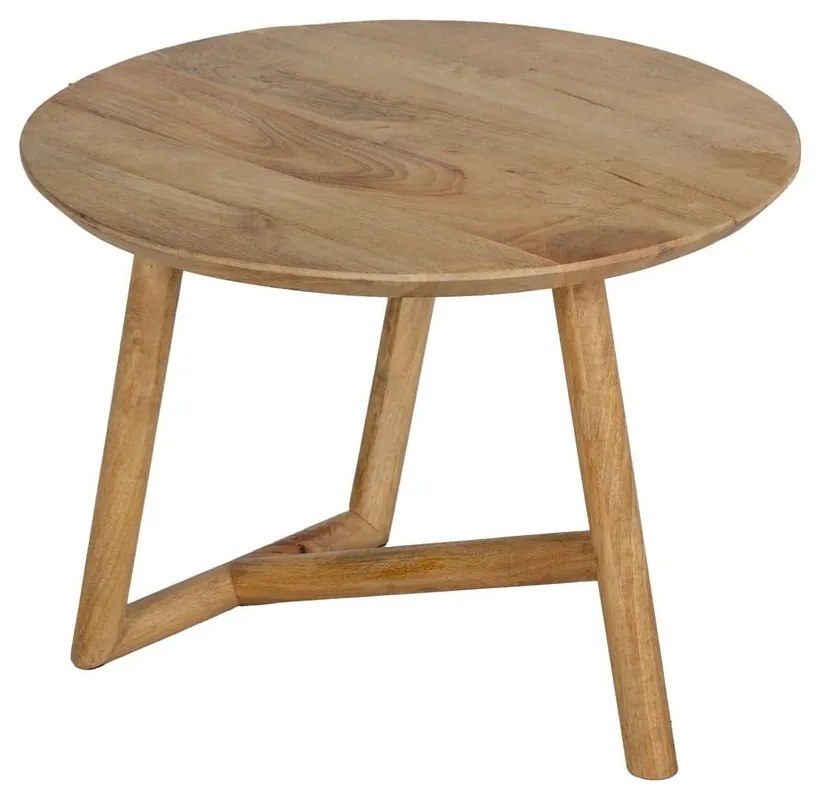 Măsuță de cafea în culoare naturală rotundă din lemn de mango ø 60 cm Mao – Ixia