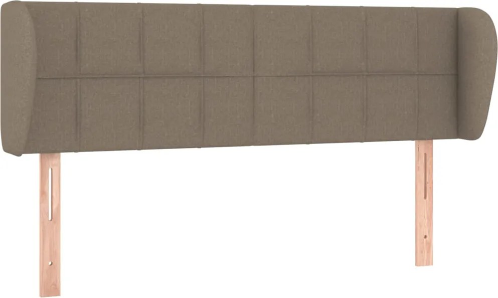 vidaXL Tăblie de pat cu aripioare gri taupe 147x23x78/88 cm textil