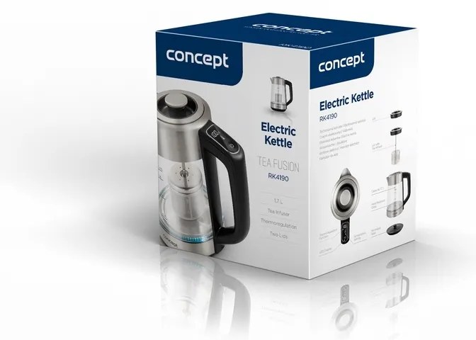 Fierbător Concept RK4190 cu control al temperaturii 1,7 l