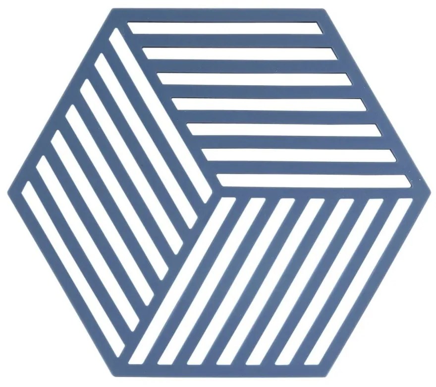 Suport din silicon pentru vase fierbinți Zone Geo, albastru