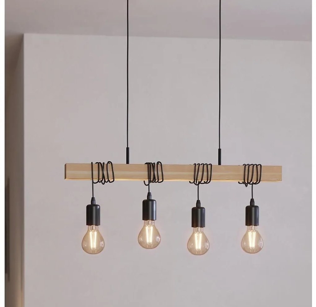 Eglo 43512 - Lustră suspendată pe cablu TOWNSHEND 4xE27/60W/230V