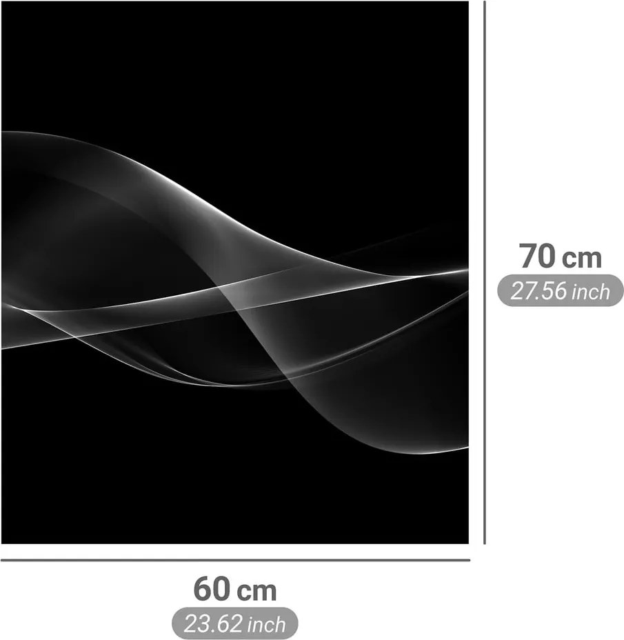 Protecție pentru peretele de la aragaz din sticlă temperată 70x60 cm Smoke – Wenko