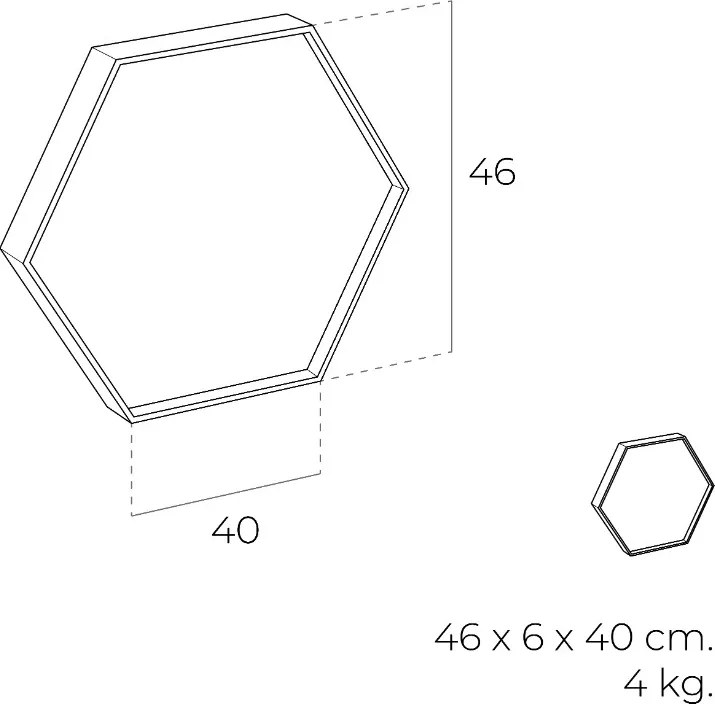 Oglinda decorativa Alline, 46x40cm AC-HV-MR45