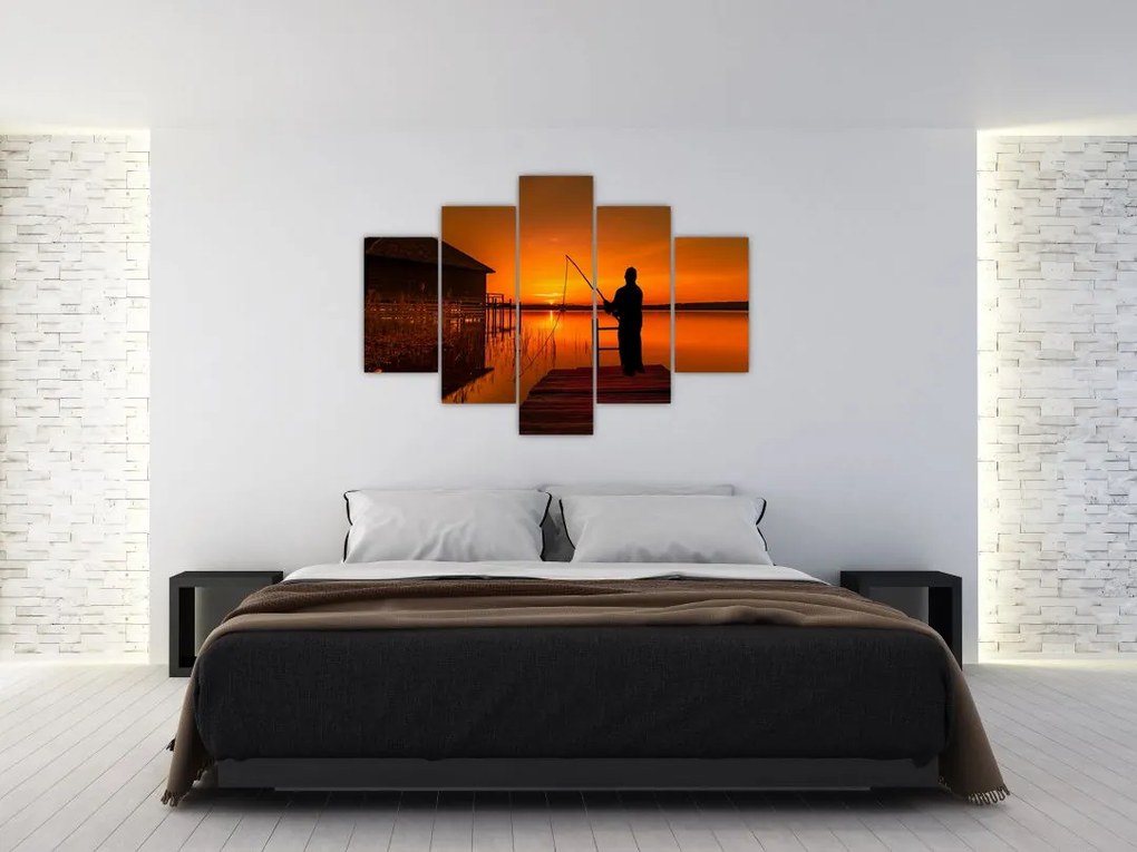 Tablou cu pescar (150x105 cm)
