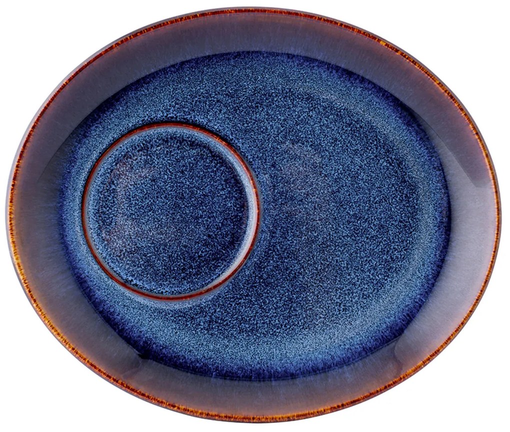 Altom Ceaşcă din ceramică cu farfurie Reactive Navy Blue 310 ml