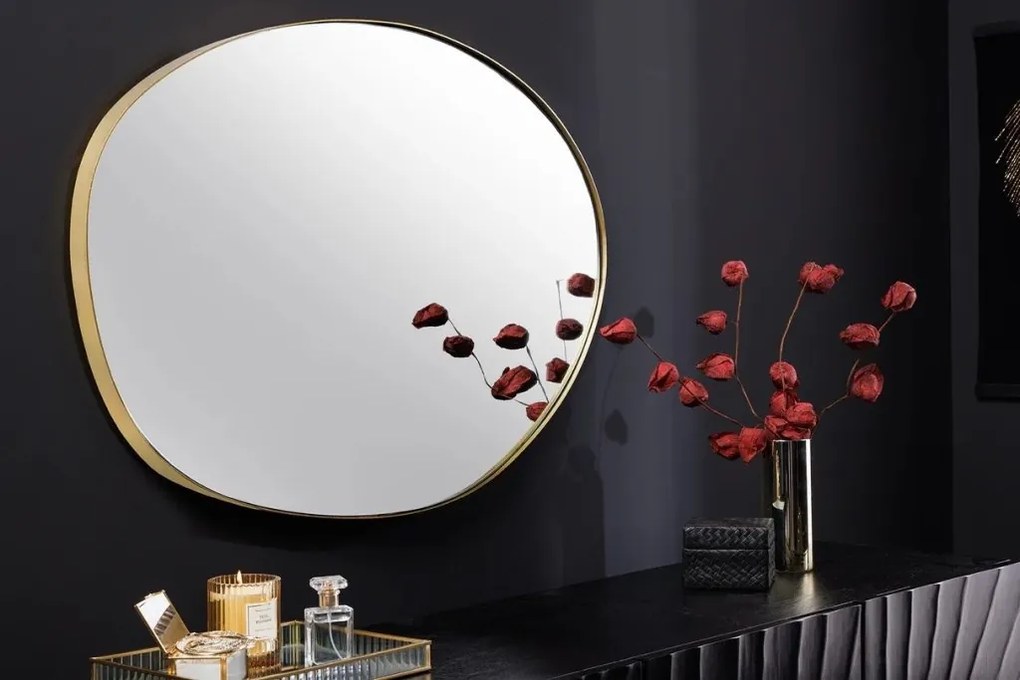 Oglinda de perete decorativa NOEMI 70cm auriu