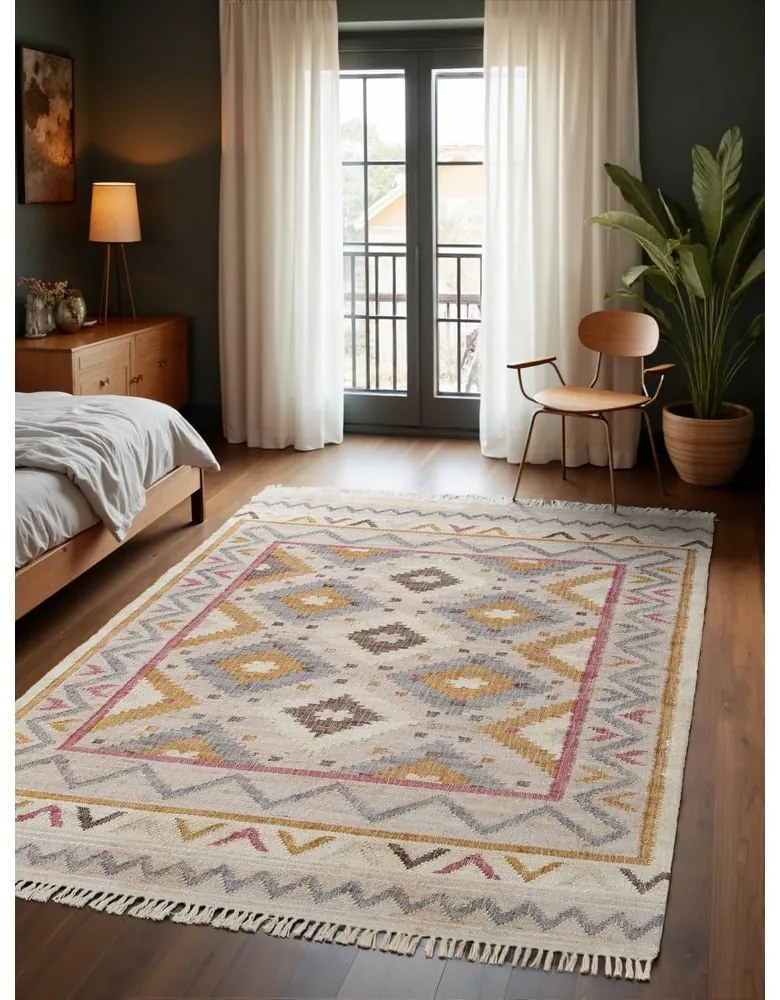 Covor crem țesut manual din iută 160x230 cm Roya Imani – Elle Decoration