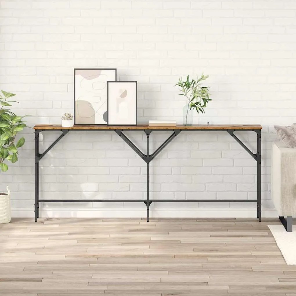vidaXL Masă de consolă Lemn Vechi 180 x 30 x 75 cm Lemn compozit