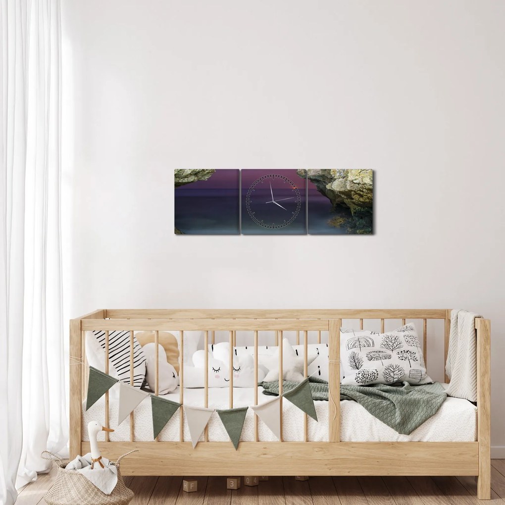 Tablou - recif de mare (cu ceas) (90x30 cm)