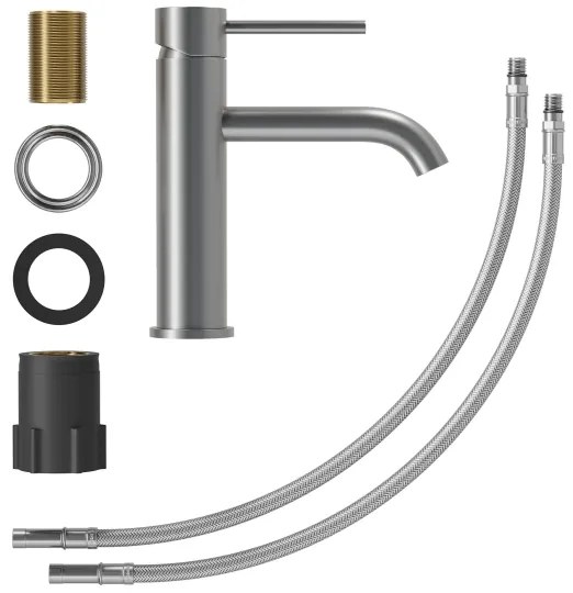 Baterie de lavoar BATH DELUXE 28-018-01-73-02 SOVANG 18,3 cm gri pudrat