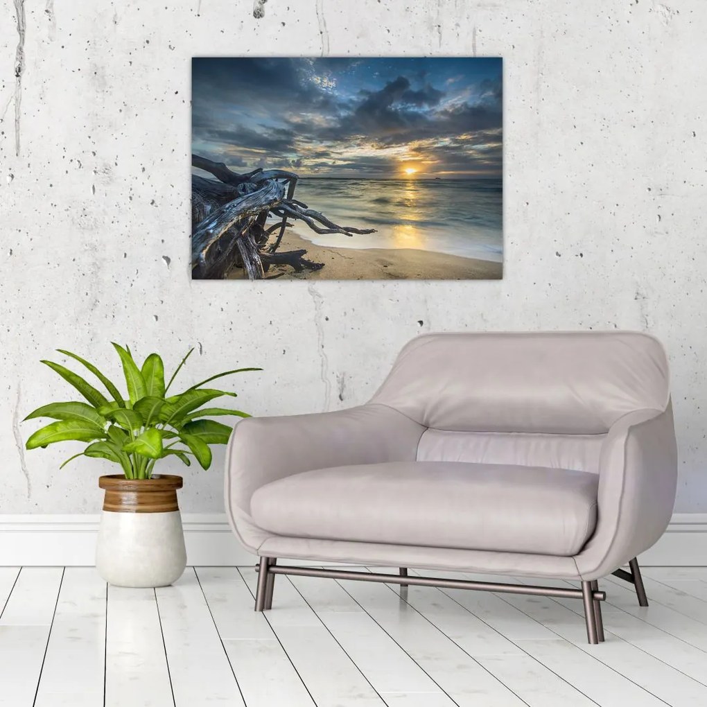 Tablou cu marea în apus de soare (70x50 cm)