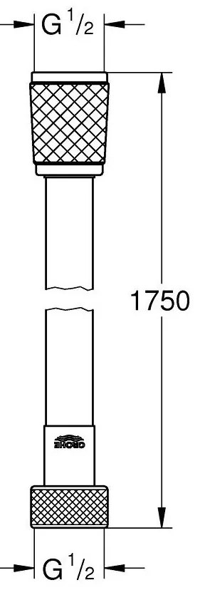 Grohe Vitalio Flex Trend furtun de dus 175 cm StarLight Chrome 28742002