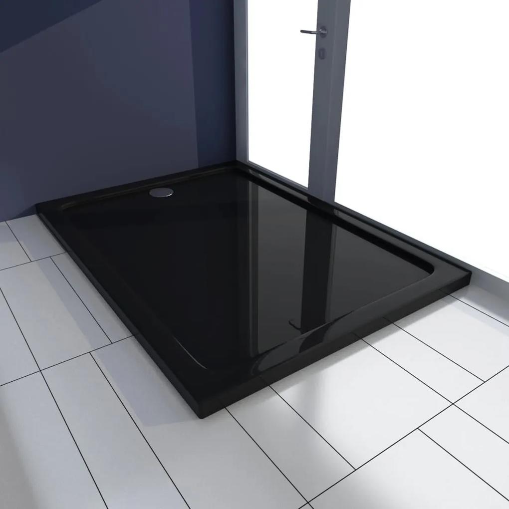 146628 vidaXL Cădiță de duș, negru, 80 x 110 cm, ABS