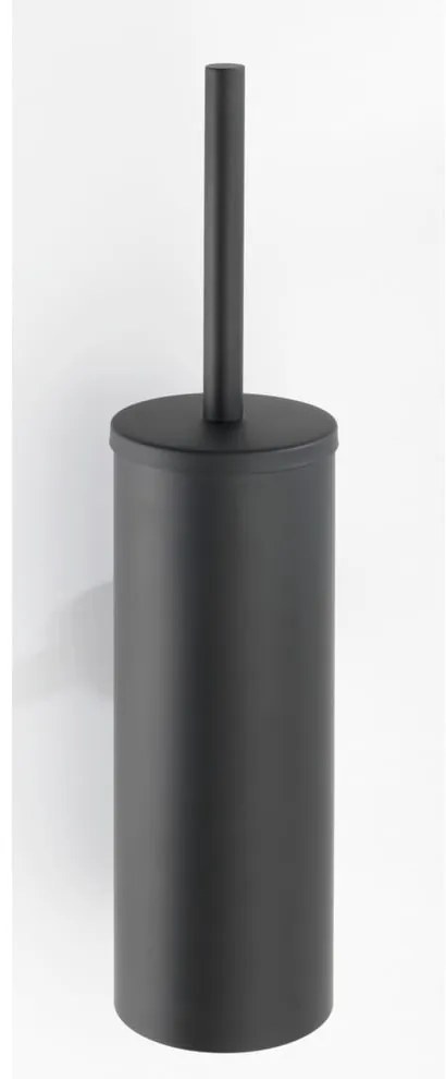 Perie de WC negru-mat de montat pe perete din oțel inoxidabil Bosio – Wenko