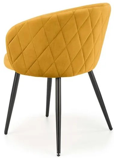 Scaun K430 velvet mustariu