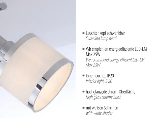 Spot ACCOR 2xE14/25W/230V Leuchten Direkt 15372-17