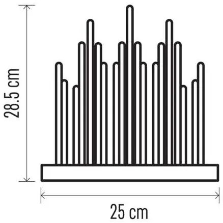 Sfeșnic LED de Crăciun 19xLED/3xAA gri