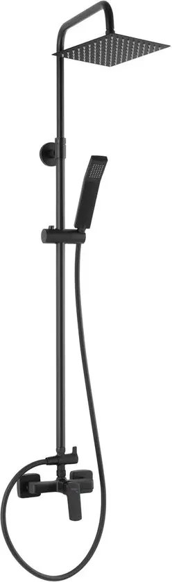 Coloana de dus cu baterie monocomanda Ferro Vitto Verdeline finisaj gri Gun Metal mat