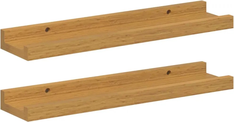 vidaXL Raft de perete cu raft 2 pcs Bej 40 x 9 x 3 cm Lemn compozit