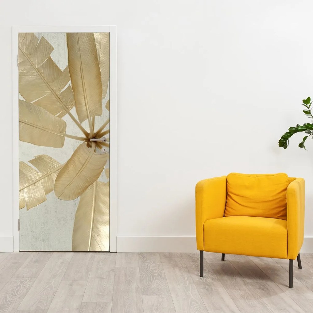 Fototapet pentru ușă - Frunze de palmier (95x205cm)