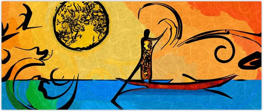 Tablou cu pictură străveche (120x50 cm)