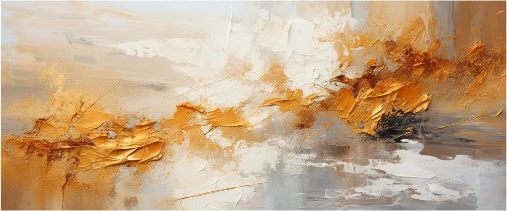 Tablou - Textura aurie (120x50 cm)