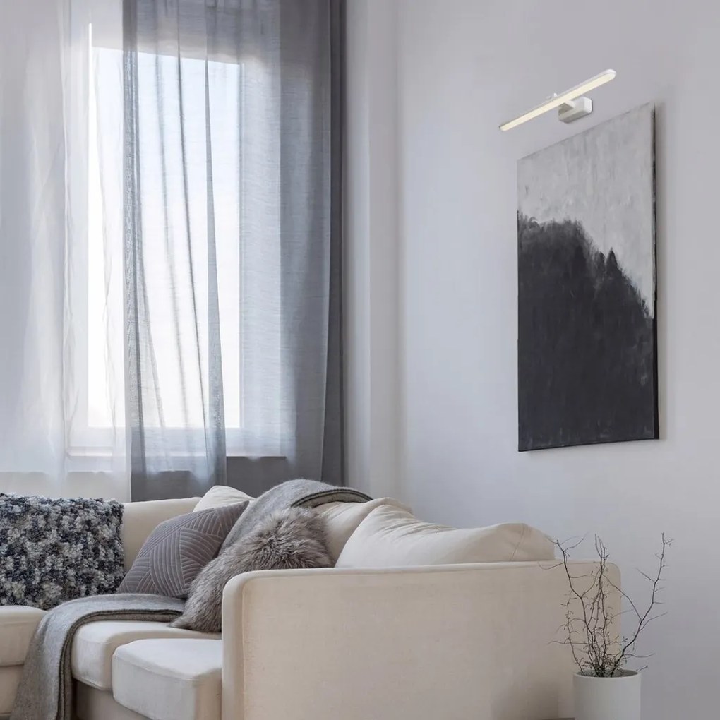 Aplica LED oglinda, tablou Nabil alb