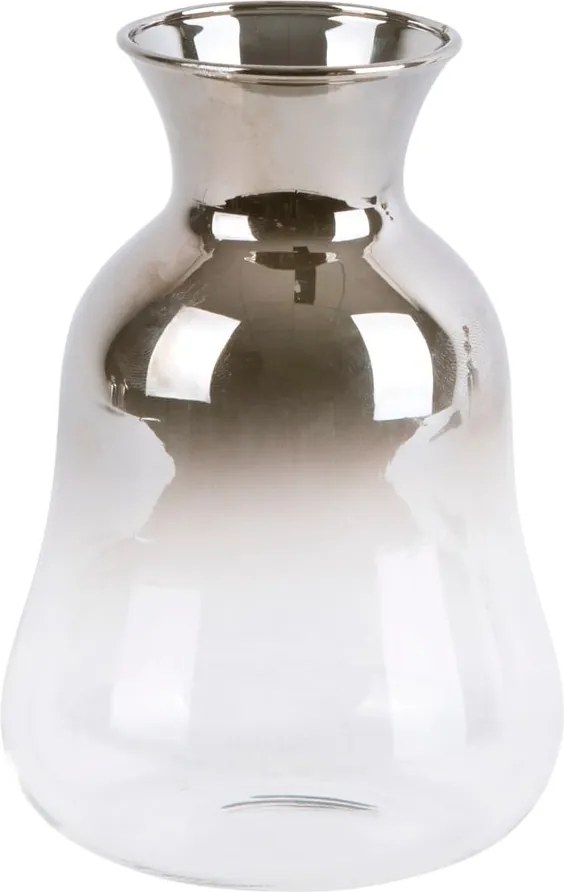 Vază mică din sticlă PT LIVING Silver Fade, înălțime 12 cm
