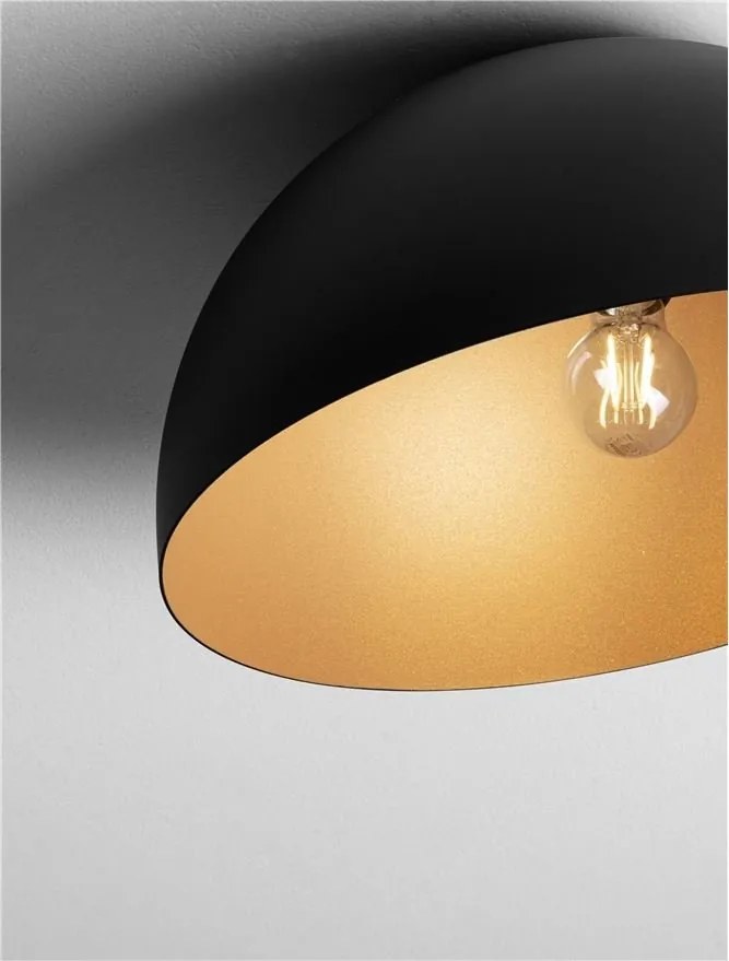 Lustra aplicata design decorativ GEA negru/auriu D-40cm
