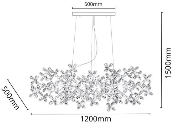 Lustră de cristal pe cablu 13xG9/40W/230V colorat