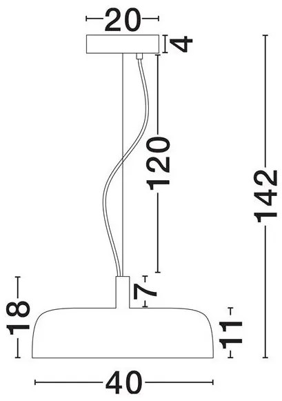 Lustra suspendata LED 2700K NOELIA crem 40cm