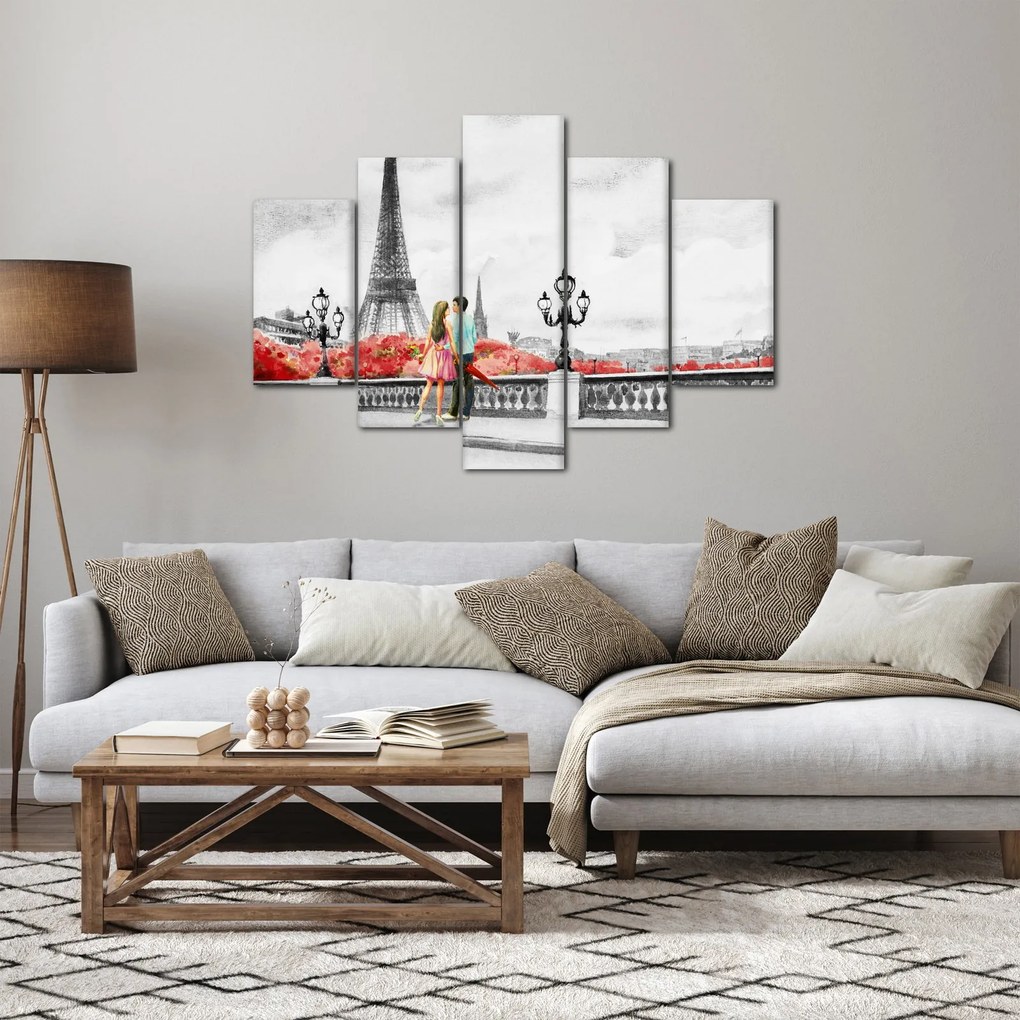 Tablou îndrăgostiții în Paris (150x105 cm)